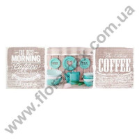 Картина Ранкова кава 90х30 см. 30619