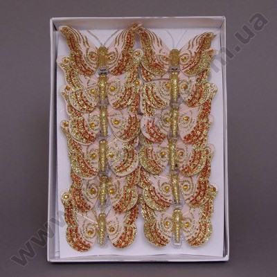 Бабочка искусственная 8см(12 шт.) 22818