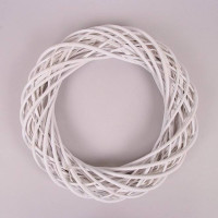 Венок из лозы белый 35 см. 39003
