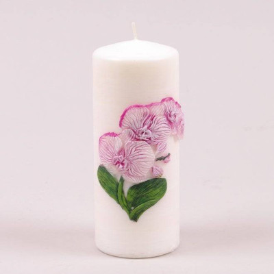 Свеча Orchidea Цилиндр 7х18 см. 24586