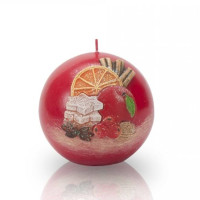 Свеча шар "Christmas time" 8 см. 28908