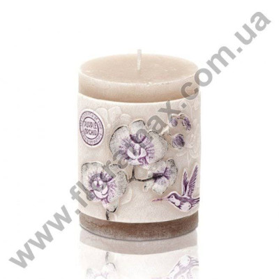 Свеча цилиндр "Orchid Eco" 7х9 см. 28924