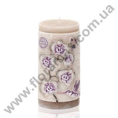 Свеча цилиндр "Orchid Eco" 7х14 см. 28925