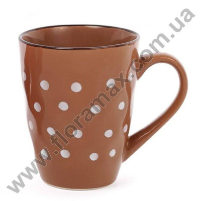 Чашка керамическая в горошек Кофе-Крем 0,42 л. 31500