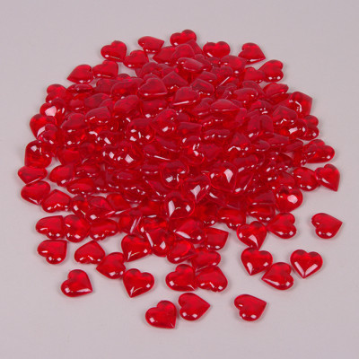 Камушки декоративные Сердца красные 2,3 х 0,7 х 2,3 см. (240 шт.) 25934