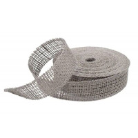 Лента из мешковины серая 3.5 см. х 20 м . 5066