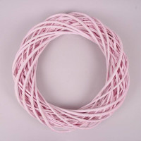 Венок из лозы розовый 45 см. 39045