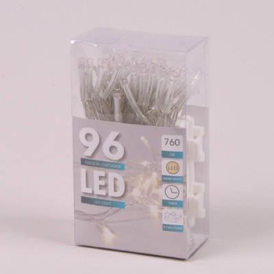 Гирлянда LED теплый свет 96 диодов 7,6 м. 45004