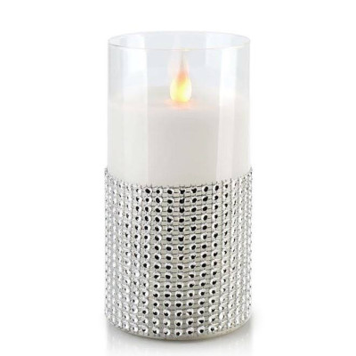 Свеча LED в стекле SALMA D-7,5 см. H-15 см. 30786
