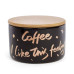 Банка фарфоровая Coffee с бамбуковой крышкой 0,7 л. 31877