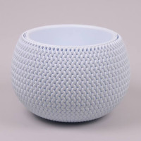 Горщик пластмасовий з вкладом Splofy Bowl блакитний 24см.