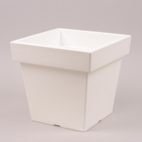 Горщик пластмасовий Lofly Square Low білий 30х30см.