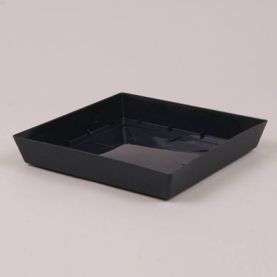 Подставка пластмассовая Lofly Saucer Square антрацитовая 18х18см.
