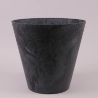 Горшок пластмассовый Tubus Beton Effect антрацитовый 30см.
