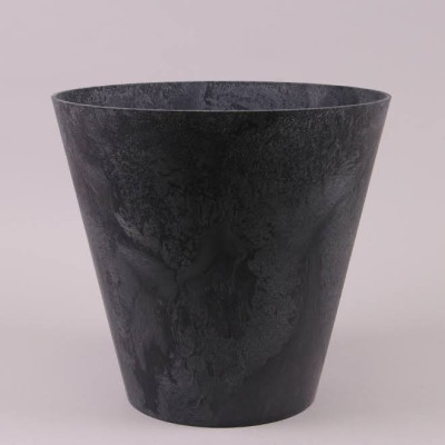Горщик пластмасовий Tubus Beton Effect антрацитовий 30см.