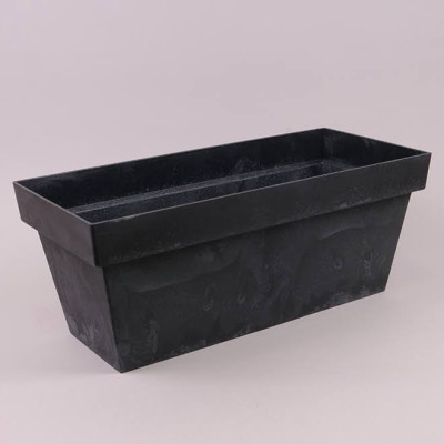 Балконный ящик Cube Case Beton Effect антрацитовый 40см.