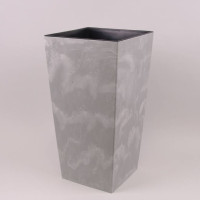 Горщик пластмасовий з вкладом Urbi Square Beton Effect бетон 30х30см.