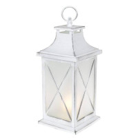 Подсвечник-фонарь с LED подсветкой белый 12765