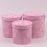 Комплект розовых замшевых коробок для цветов 3 шт. 41998