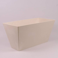 Горщик пластмасовий Tubus Case Beton Effect кремовий 40см.