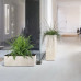Горшок пластмассовый с вкладом URBI CASE BETON EFFECT кремовый 77см.