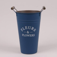 Кашпо металеве синє Fleurs & Flowers 38873