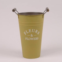 Кашпо металеве жовте Fleurs & Flowers 38875