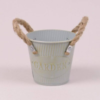 Кашпо металеве блакитне GARDEN 38771
