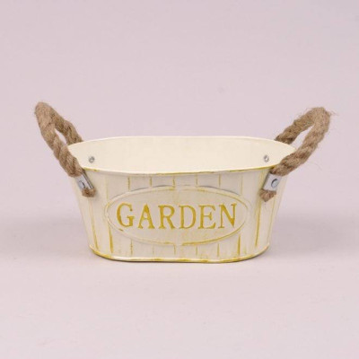 Кашпо металеве жовте GARDEN 38838