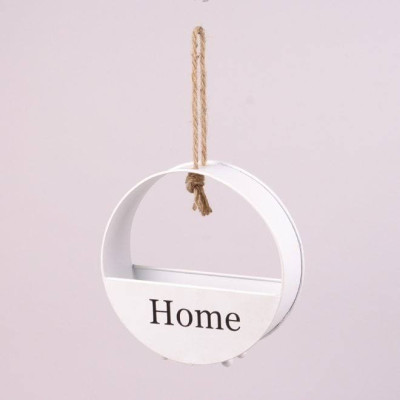 Кашпо металеве підвісне HOME біле 38887