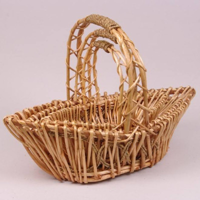 Комплект бежевих кошиків з лози 3 шт. 38949