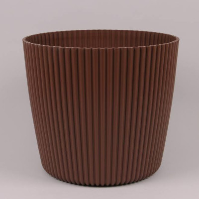 Горшок пластмассовый Milly Round коричневый 40см.