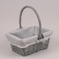 Корзина с тканью серая 45745