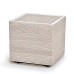 Горшок пластмассовый на роликах Madera Square ECO белый 29х29см.