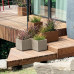 Горшок пластмассовый на роликах Madera Square ECO белый 29х29см.
