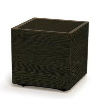 Горщик пластмасовий на роликах Madera Square ECO кава 29х29см.