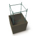 Горщик пластмасовий на роликах Madera Square ECO кава 29х29см.