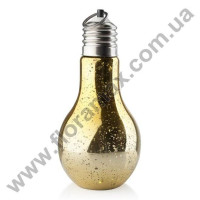 Декорація лампочка LED D-9,5 см. золота 30623
