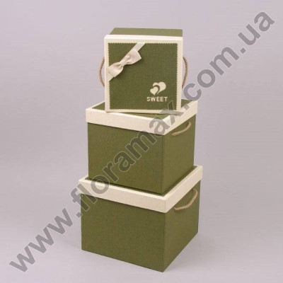 Комплект коробок для цветов 3 шт. 40578