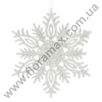 Новорічна підвіска Сніжинка блакитна D-12 см. 32057