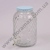 Банка стеклянная с краником 3,5 л. 30583