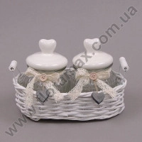 Банка для сипучих 2 шт в кошичку 26092
