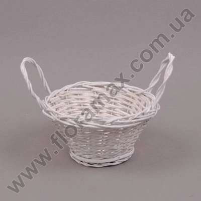 Корзина с двумя ручками белая 9353