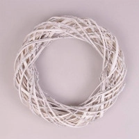 Венок из лозы белый 40 см. 39038