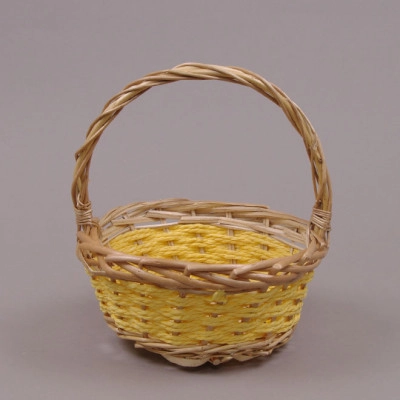 Корзина круглая желтая 5262