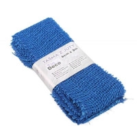 Лента из мешковины синяя 6 см. х 3 м . 5390
