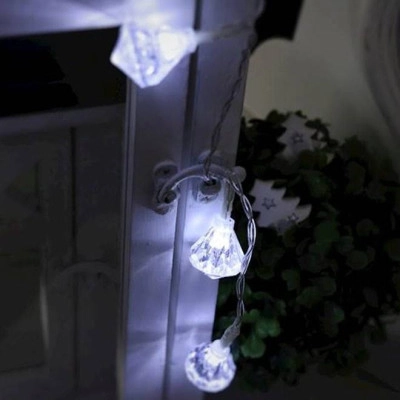 Гирлянда LED акриловая Бриллианты холодный свет 10 светодиодов 1,1 м. 40811
