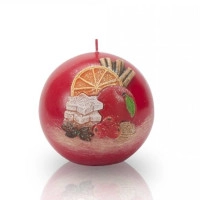 Свеча шар "Christmas time" 8 см. 28908