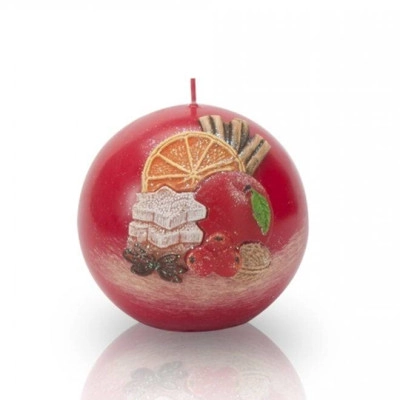 Свеча шар "Christmas time" 8 см. 28908