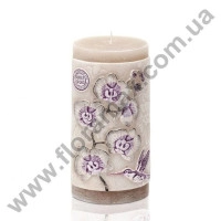 Свеча цилиндр "Orchid Eco" 7х14 см. 28925